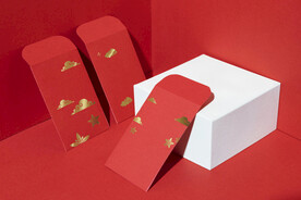 红色大气新年红包样机PSD模型