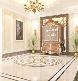 欧式餐厅场景3D软装空景