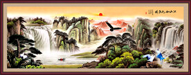 靠山风水画