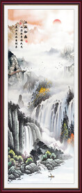 竖幅山水画