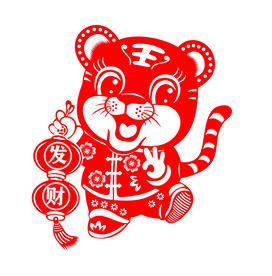 虎年窗花剪纸