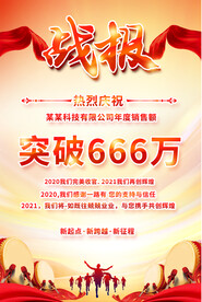 公司企业销售战报喜报