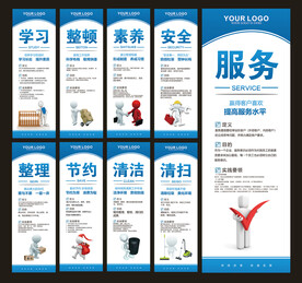 企业9s管理标准展板