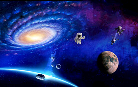 漩涡星空星系蓝色星空