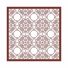 中式矢量雕花花纹