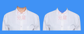 女证件照白色衬衫衣服素材