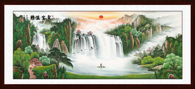 聚宝盆山水画