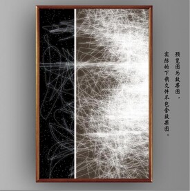 光影抽象线条装饰无框画