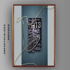 抽象浮雕字母纹理装饰无框画