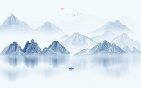 山水水墨画