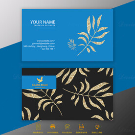 通用金色商务名片模板图片