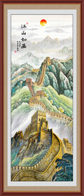 竖幅山水画