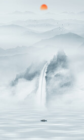 山水水墨画