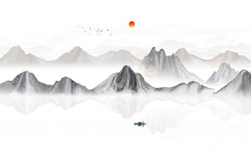 水墨山水画