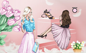 女装店服装背景墙