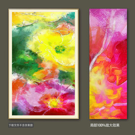 轻奢抽象手绘油画 装饰画 