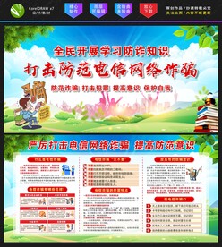 电信诈骗 宣传栏 展板