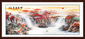 鸿运当头山水画
