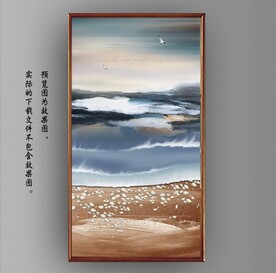 北欧风油画大海海景装饰画