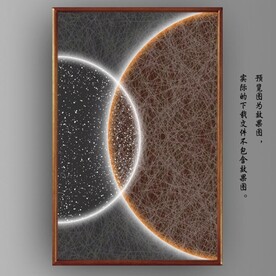 光影抽象几何线条玄关装饰画