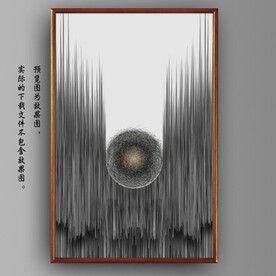 光影抽象线条风景玄关装饰画