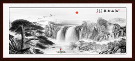迎客松水墨画