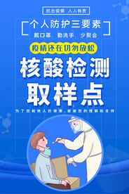 核酸检测指示海报