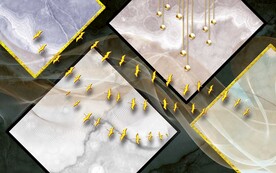 中式石纹山水背景墙