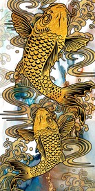 抽象金色年轮轻奢装饰画