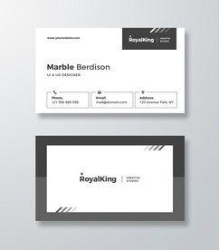 灰白色简约极简时尚名片设计