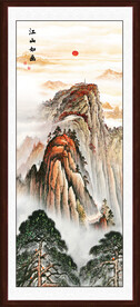 泰山日出国画