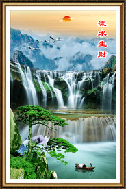 竖幅山水画