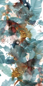 简约热带植物叶子玄关