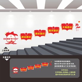 党建楼梯文化墙