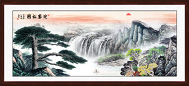 国画迎客松