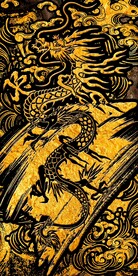 轻奢金龙玄关装饰画