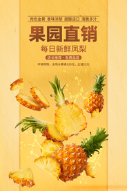 菠萝促销宣传海报