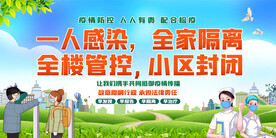 社区疫情防控宣传展板