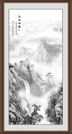 竖幅山水画