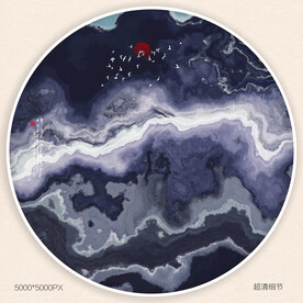 泼墨山水画
