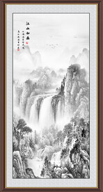 竖幅山水画