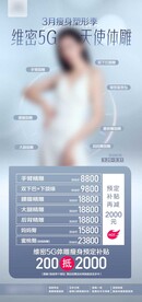 医美瘦身吸脂塑形活动卡项海报