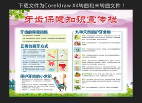 牙齿口腔保健知识宣传栏