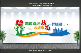 城市管理文明建设文化墙
