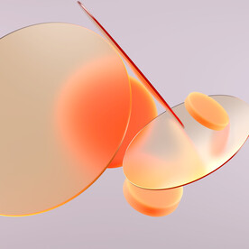 橙色抽象背景立体