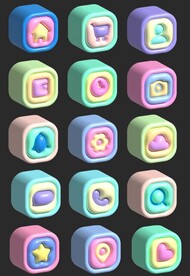 手机3d图标icon