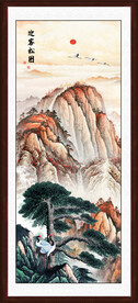 国画迎客松