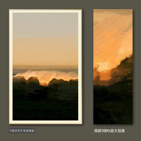 抽象油画装饰画轻奢手绘极简画