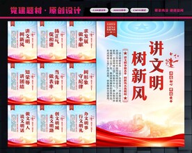 讲文明展板