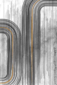 现代风抽象几何线条玄关装饰画